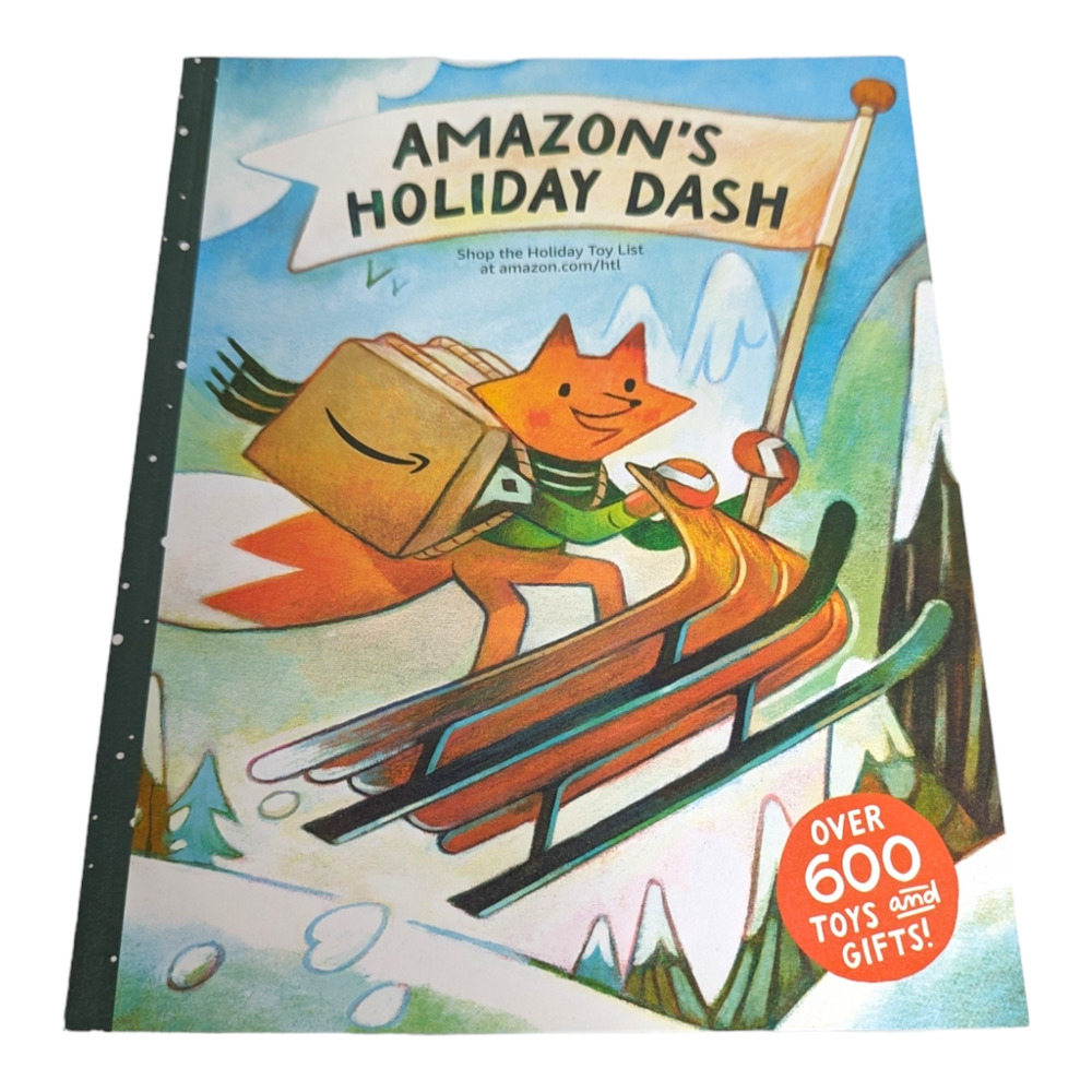 Amazon's Holiday Dash Toy List Kids Gift Book Catalog Christmas Stickers 2023